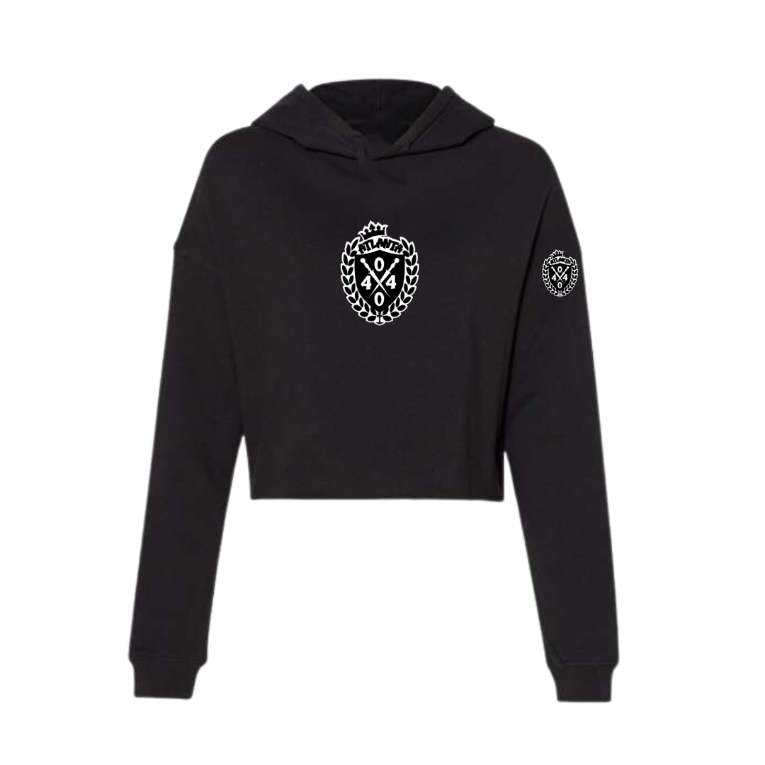 Ladies Royalty Crop Hoodie - Black – Hood Codz